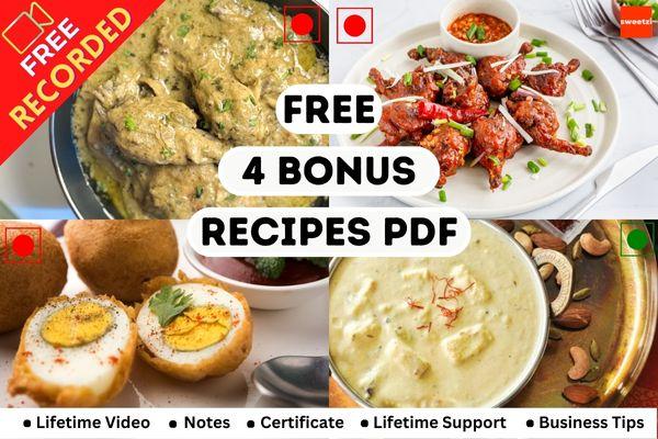 4 Bonus Recipe PDF - Notes For Nonveg & Paneer Food Lovers With Secret Of Premix cover