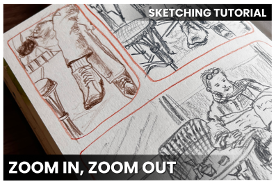 Zoom in Zoom out Sketching cover