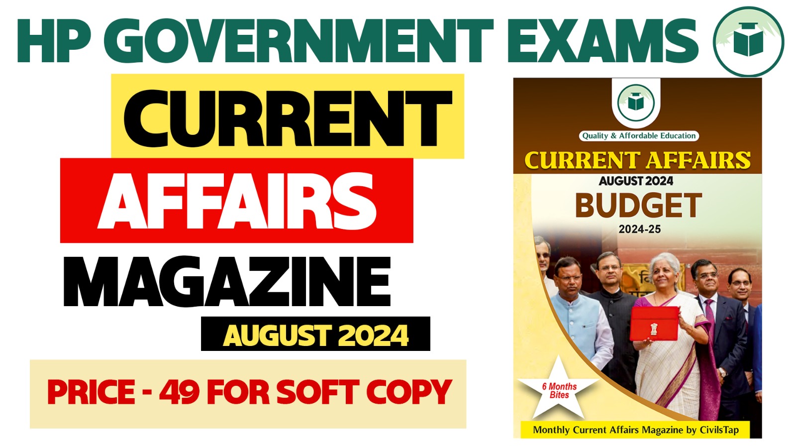 HP Prelims Current Affairs Magazine August 2024 Soft Copy cover