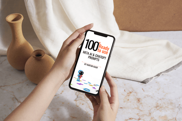 Ebook- 100+ Meta AI & ChatGpt prompts cover