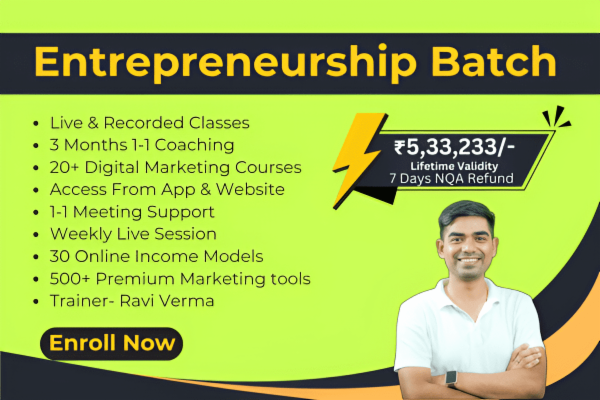 Entrepreneurship Digital Marketing Mastery: Lifetime Access to 20+ Modules & 500+ Tools cover