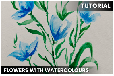 Flowers with Watercolours cover