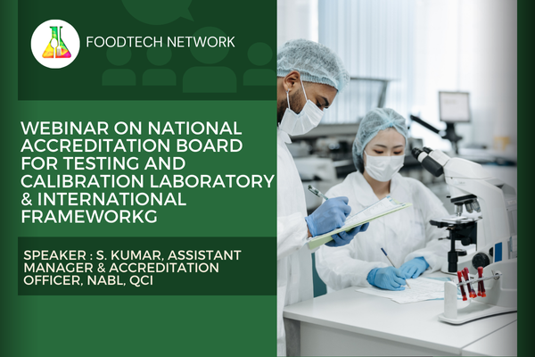 Webinar on National Accreditation Board for Testing and Calibration Laboratory & International Framework cover