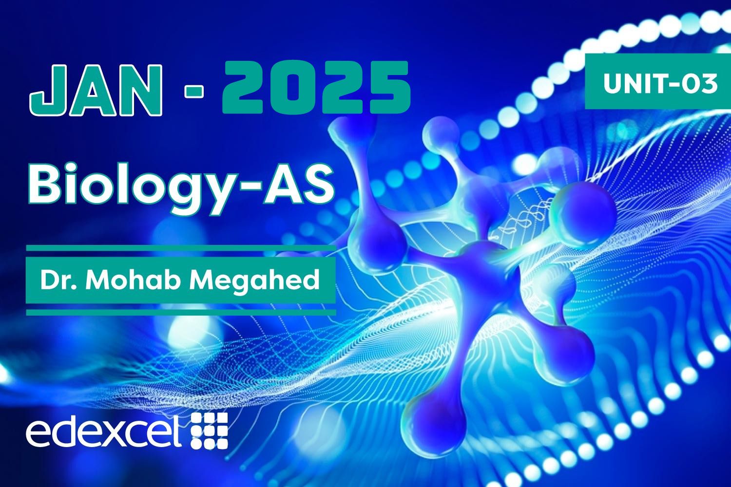 Biology AS Edexcel Unit 3 January 2025 cover