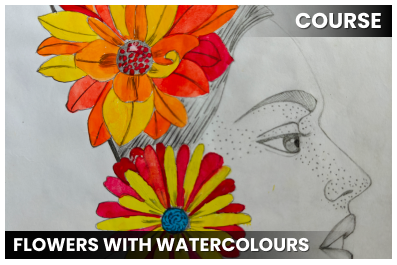 Flowers with Watercolours cover