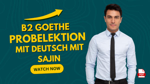 B2 Goethe Probelektion mit Deutsch Mit Sajin cover