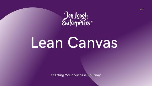 Lean Canvas cover