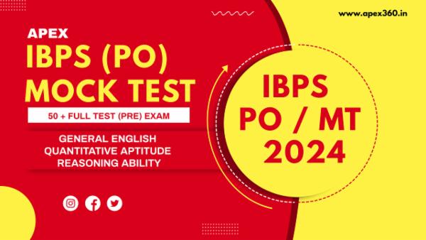 IBPS PO (PRE) ONLINE TEST SERIES 2024 cover