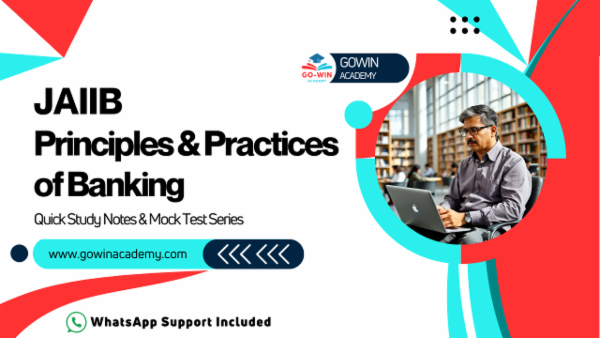 JAIIB Paper 2: Principles & Practices of Banking - ONLINE Quick Study Notes & Mock Test Series cover