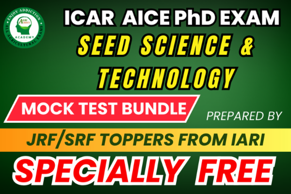 Seed Science and Technology Free Mock Tests for ICAR AICE PhD (JRF/SRF) Exam cover
