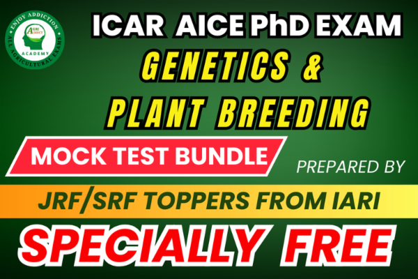 Genetics and Plant Breeding Free Mock Test for ICAR AICE PhD (JRF/SRF) Exam cover