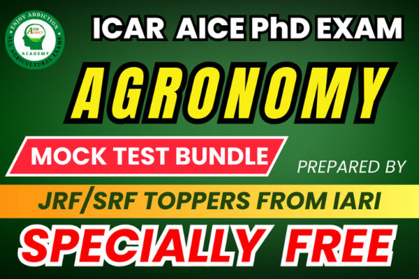 Agronomy Free Mock Test for ICAR AICE PhD (JRF/SRF) Exam cover
