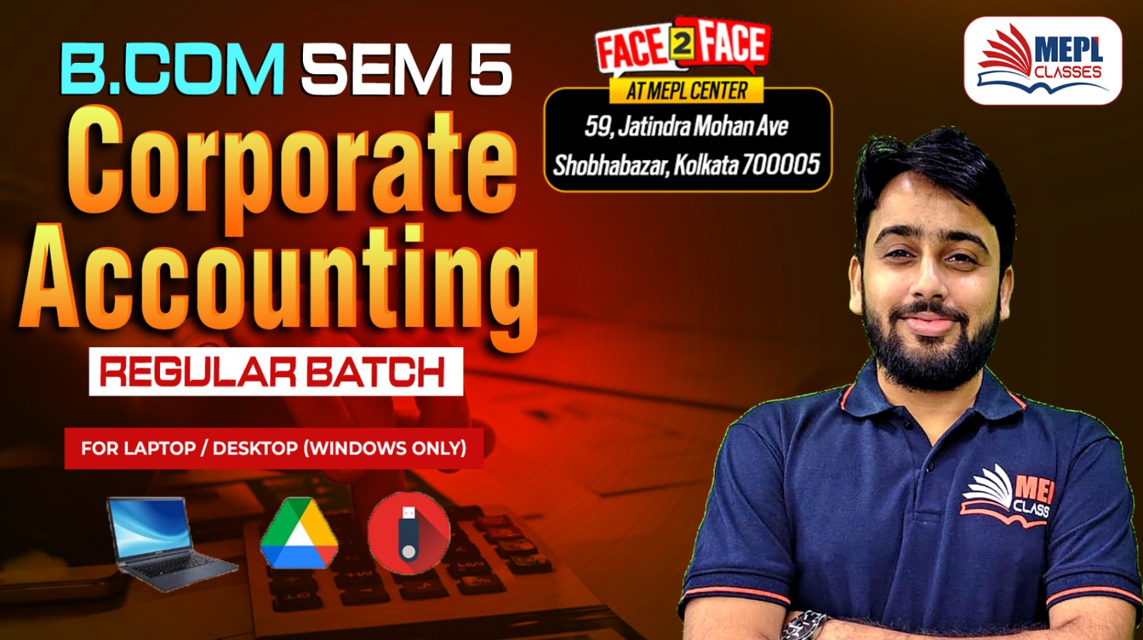 B.COM - SEMESTER 5 - REGULAR BATCH - ACCOUNTS - FOR LAPTOP/DESKTOP (WINDOWS ONLY) cover
