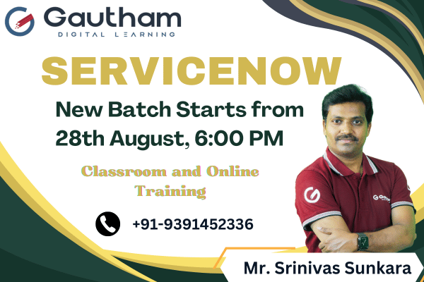 ServiceNow Live Classes : New Batch Starts from 28th August 2024 06:00 PM cover
