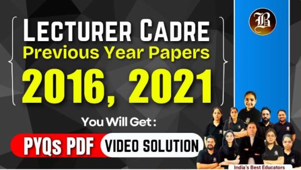 Lecturer cadre chemistry Previous Year Questions