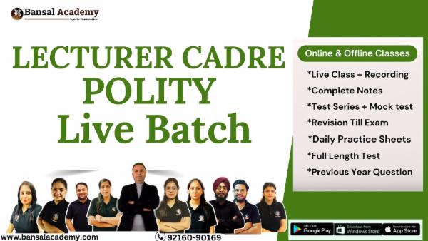 Lecturer Cadre Polity Live Batch cover