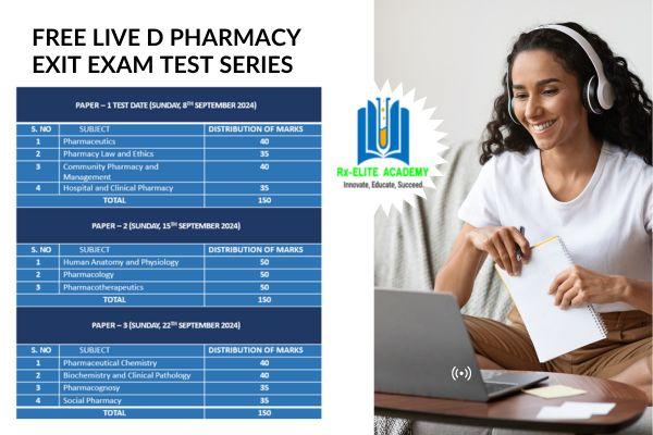 FREE LIVE D PHARMACY EXIT EXAM TEST SERIES cover