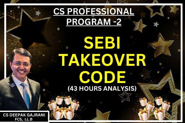 SEBI TAKEOVER CODE (CS PROFESSIONAL PROGRAM) cover