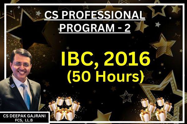 IBC 2016 (CS PROFESSIONAL PROGRAM) cover