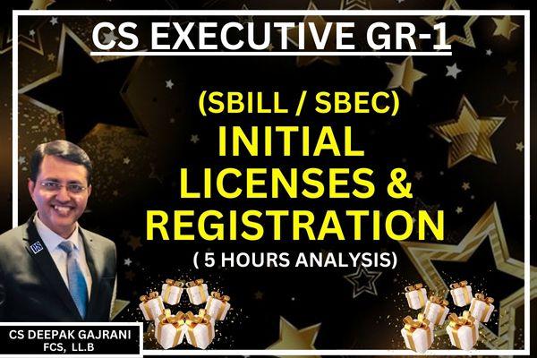 SBEC / SBILL (Chapter - Initial Licences and Registrations) cover