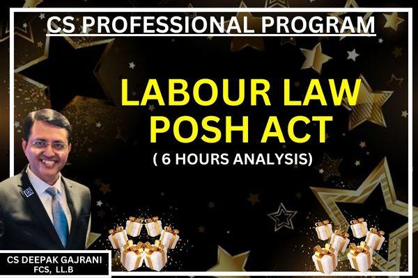 Labour laws - POSH ACT (CS professional program) cover