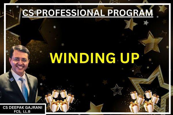 Winding Up - CS Professional program cover