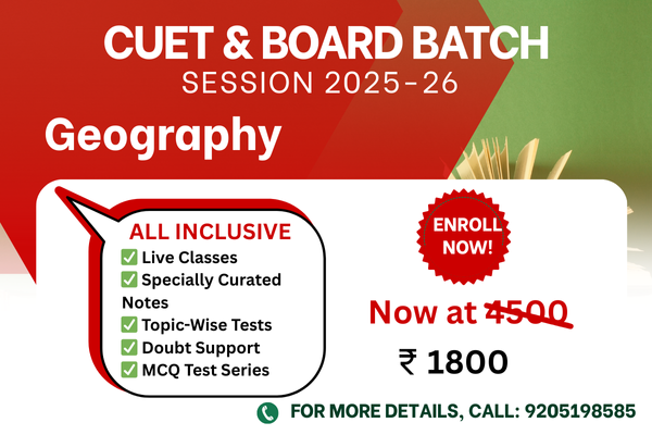 Geography – Class 12th & CUET 2025–26 cover