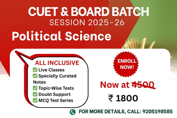 Political Science – Class 12 & CUET 2025–26 cover
