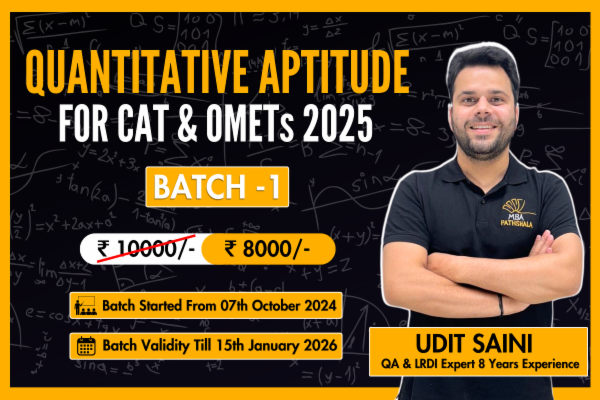 Complete Quantitative Aptitude (Batch 01) for CAT & OMETs 2025 by Udit Sir cover