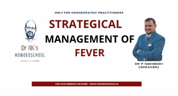 STRATEGICAL FEVER MANAGEMENT USING HOMOEOPATHY 24/10/2024 cover