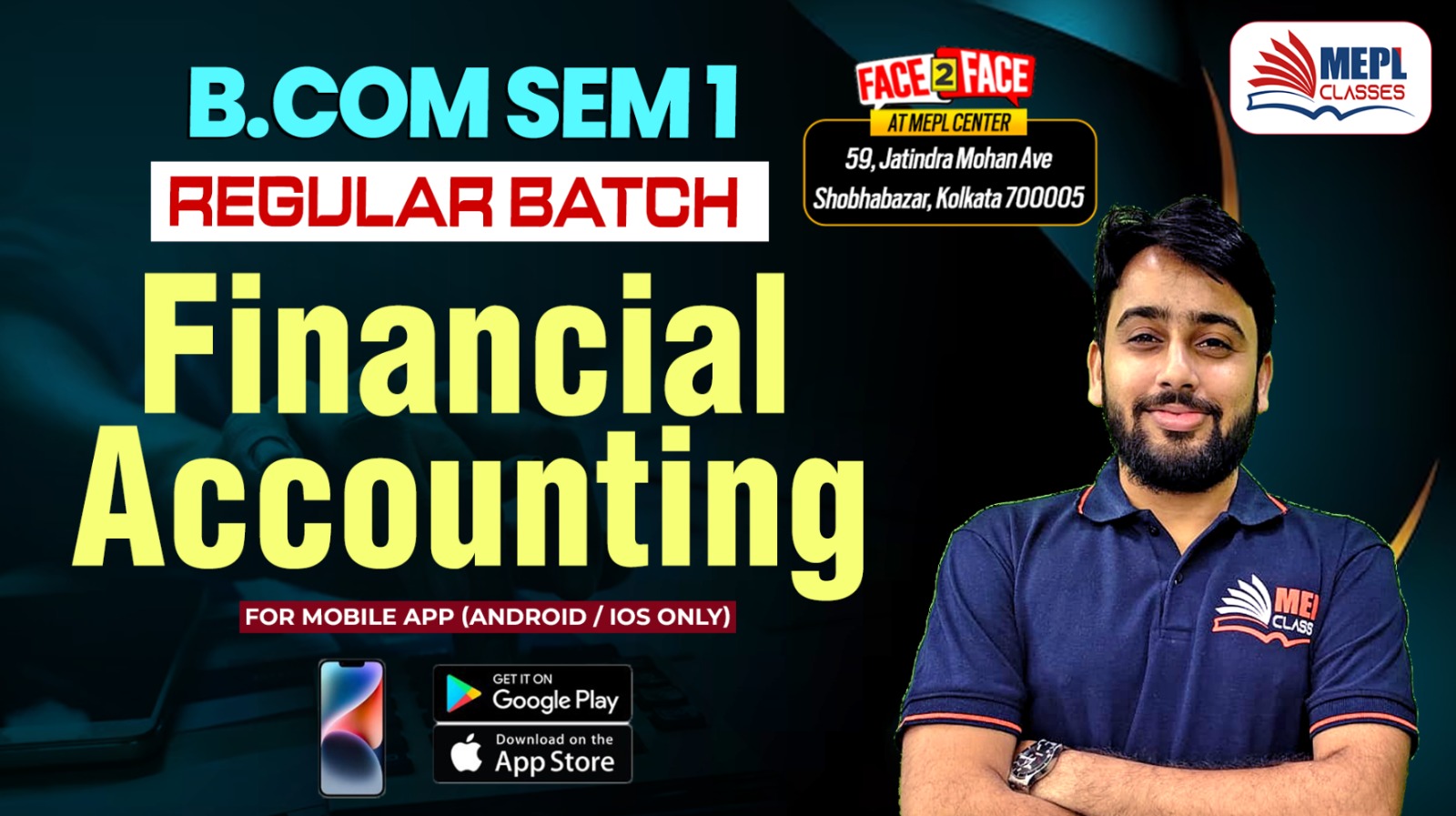 B.COM - SEMESTER 1 - REGULAR BATCH - FINANCIAL ACCOUNTING I - FOR MOBILE APP (ANDROID/IOS ONLY) cover