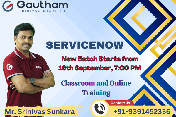 ServiceNow Live Classes : New Batch Starts from 18th September 2024 07:00 PM cover