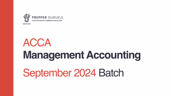 ACCA Management Accounting September 2024 Batch cover