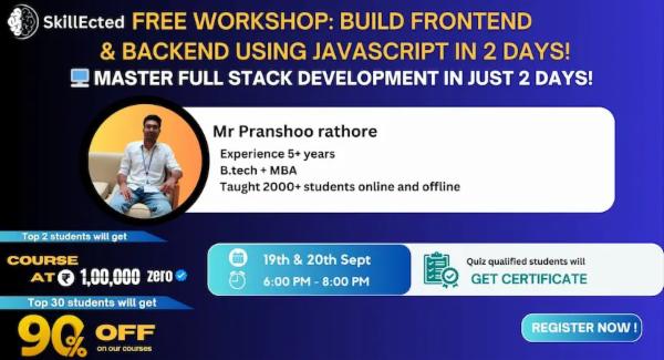 Day-2 :- Build Frontend & Backend Using JavaScript cover