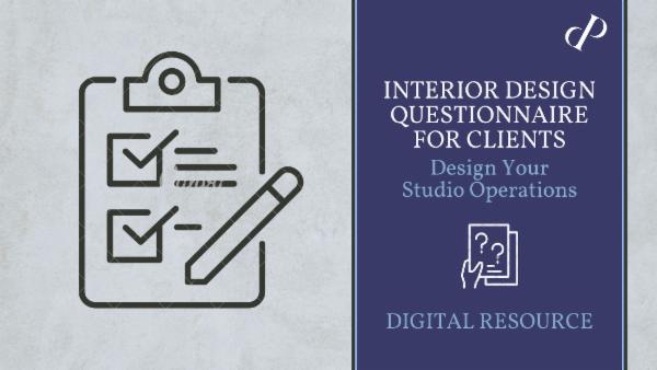 Interior Predesign Questionnaire for Clients: Template cover
