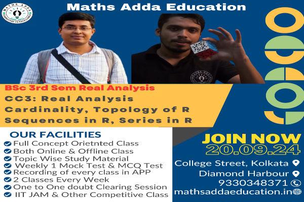 Real Analysis - 1 (Cardinality, Topology, Sequence, Series) cover