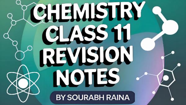Class 11 Chemistry Revision notes cover