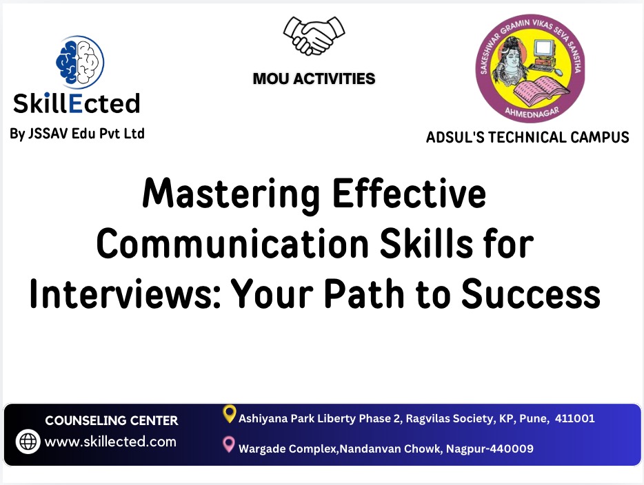 Mastering Effective Communication Skills Workshop at ADSUL'S Technical Campus cover