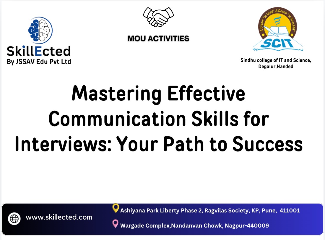 Mastering Effective Communication Skills Workshop at Sindhu College of IT & Science cover