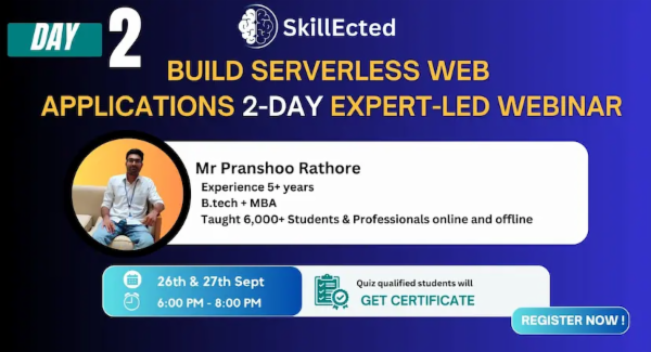 Build Serverless Web Applications 2-Day Expert-Led Webinar (DAY 2) cover
