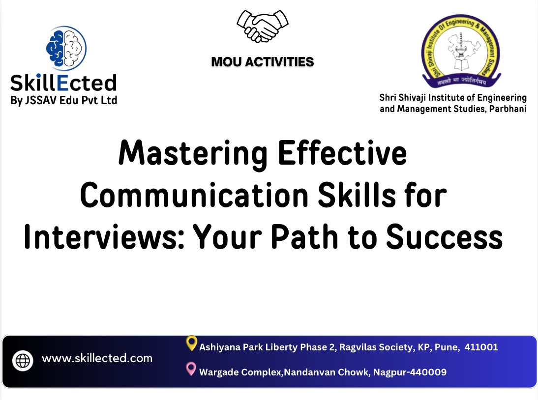 Mastering Effective Communication Skills Workshop at Shri Shivaji Institute of Engineering and Management Studies cover
