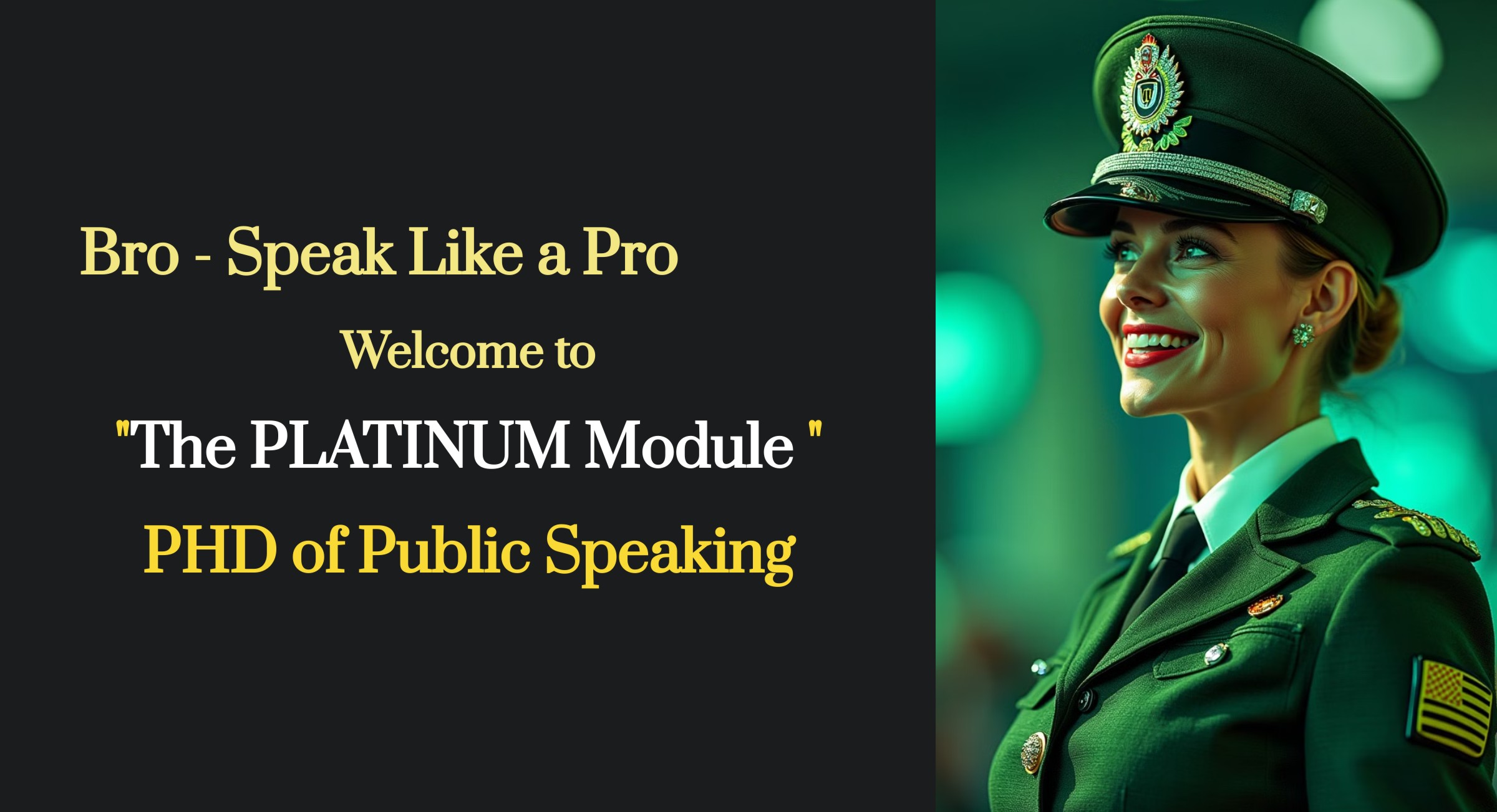 Bro - Speak Like a Pro Welcome to "The PLATINUM Module " cover