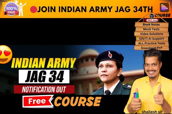 JOIN INDIAN ARMY JAG 34th free course  cover