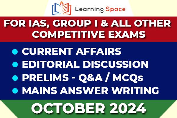 Current Affairs & Editorial Discussion - October 2024 cover