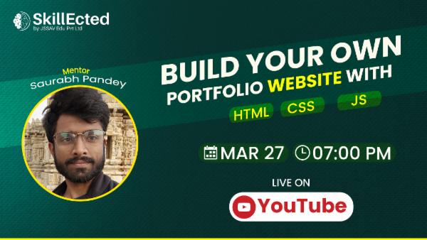 Build Your Own Portfolio Website with HTML, CSS & JS cover
