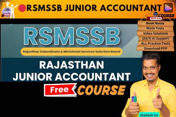 RSMSSB JUNIOR ACCOUNTANT FREE COURSE  cover