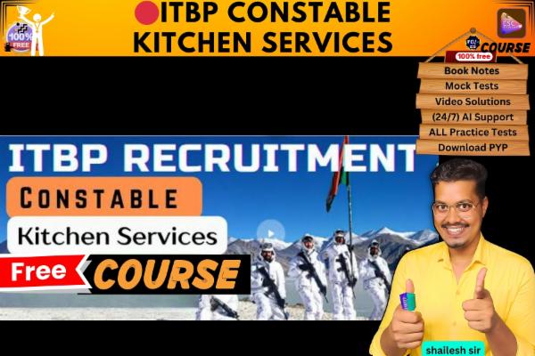 ITBP Constable Kitchen Services free course  cover