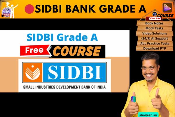 SIDBI Bank Grade A free course  cover