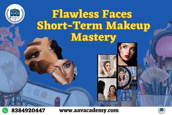"Flawless Faces: Short-Term Makeup Mastery" cover