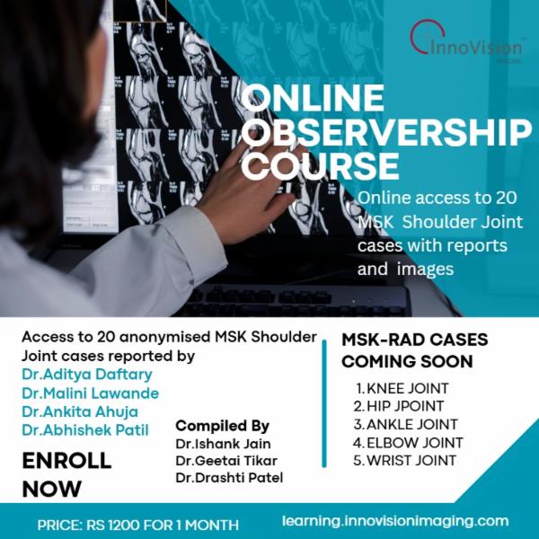 Shoulder MRI Online Observership - 20 Anonymized Shoulder Cases with reports cover
